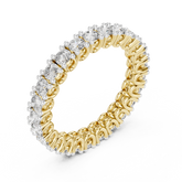 Round Cut Lab Grown Diamond Full Eternity Stacking Band