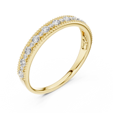 Art Deco Milgrain Diamond Stackable Band