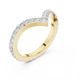 Chevron Lab Grown Diamond Wedding Band