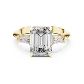 Emerald Diamond Trilogy Ring