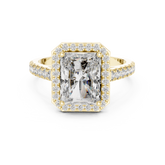Radiant Diamond Halo Engagement Ring