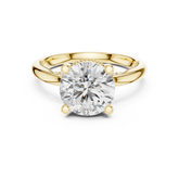 Round Cut Diamond Vintage Inspired Milgrain Wedding Ring