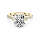 Cushion Cut Lab Diamond Promise Ring