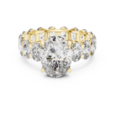 Shared Prong Oval Diamond Infinity Ring