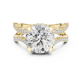 Round Diamond Split Shank Engagement Ring