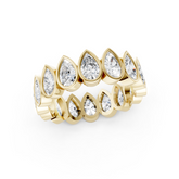 Pear Diamond Bezel Set Eternity Band