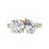 You And Me Round And Pear Diamond Ring