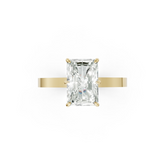 Radiant Solitaire Diamond Hidden Halo Ring