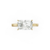 East West Radiant Solitaire Ring