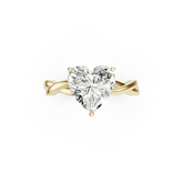Heart Cut Diamond Crisscross Ring