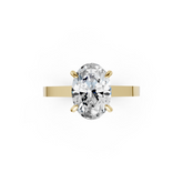 Oval Diamond 4-Prong Ring