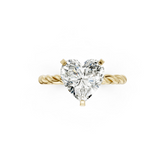 Heart Diamond Twisted Shank Ring