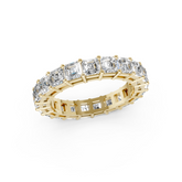 Asscher Diamond Shared Prong Eternity Band