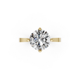 Round Cut Diamond Cathedral Shank Ring