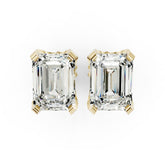 Emerald Cut Diamond Stud Earrings