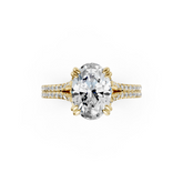Oval Diamond Double Band Engagement Ring