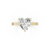 Heart Solitaire Diamond Hidden Halo Ring