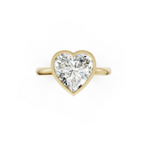 Heart Solitaire Bezel Ring