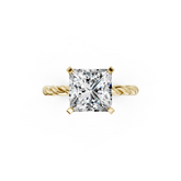 Princess Diamond Twisted Shank Ring