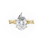 Pear Cut Diamond Crisscross Ring