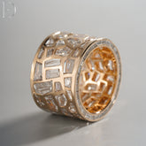 Broken Mirror Ring With Yellow Setting