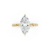 Marquise Diamond Twisted Shank Ring
