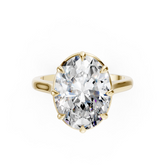 8-Prong Oval Cut Diamond Solitaire Ring