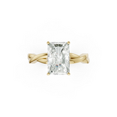 Radiant Cut Diamond Crisscross Ring