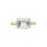 East West Emerald Solitaire Ring