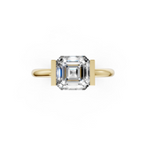 Asscher Cut Half Bezel Set Ring