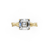 Asscher Cut Diamond Crisscross Ring