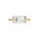 Radiant Cut Half Bezel Set Ring