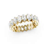 Marquise Diamond Shared Prong Eternity Band