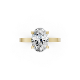 Oval Cut V-Cathedral Shank Ring