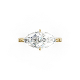 East West Marquise Solitaire Ring
