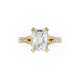 Radiant Diamond Double Band Engagement Ring