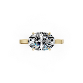 East West Oval Solitaire Ring