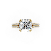 Cushion Diamond Double Band Engagement Ring