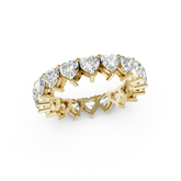 Heart Diamond Shared Prong Eternity Band