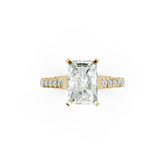 Radiant Diamond Graduation Set Engagement Ring