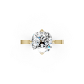 Cushion Cut Diamond Cathedral Shank Ring