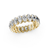 Oval Diamond Shared Prong Eternity Band