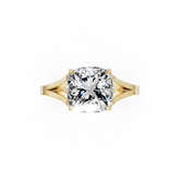 Cushion Cut Minimalist Split Shank Ring