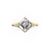 Asscher Diamond Art Deco Ring