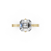Asscher Cut Diamond Cathedral Shank Ring
