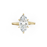 Marquise Diamond Bypass Shank Solitaire Ring