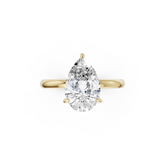 Pear Diamond Hidden Halo Ring