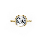 Cushion Solitaire Bezel Ring
