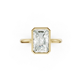 Radiant Solitaire Bezel Ring