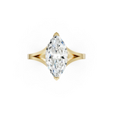 Marquise Cut Minimalist Split Shank Ring